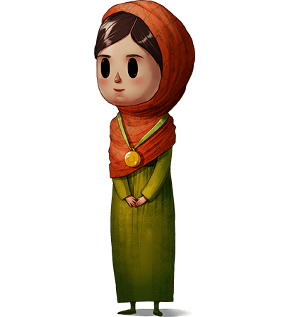 Illustration of Malala Yousafzai