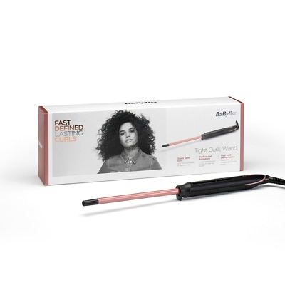 Plugged in curling wand top