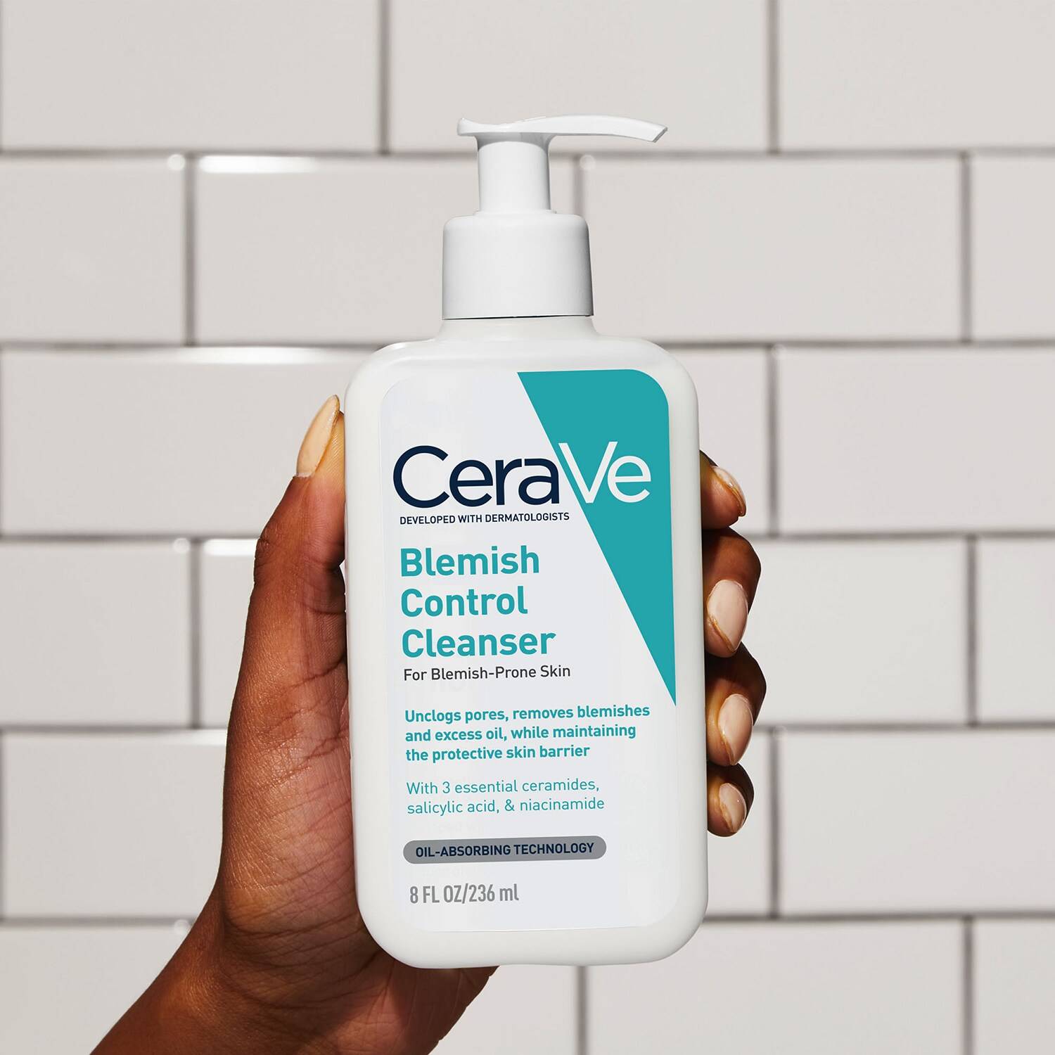 CeraVe Blemish Control Face Cleanser with 2 Salicylic Acid & Niacinamide for BlemishProne Skin