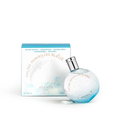 Hermes Eau des Merveilles Bleue Eau de Toilette 30ml Natural spray Refillable SEPHORA UK