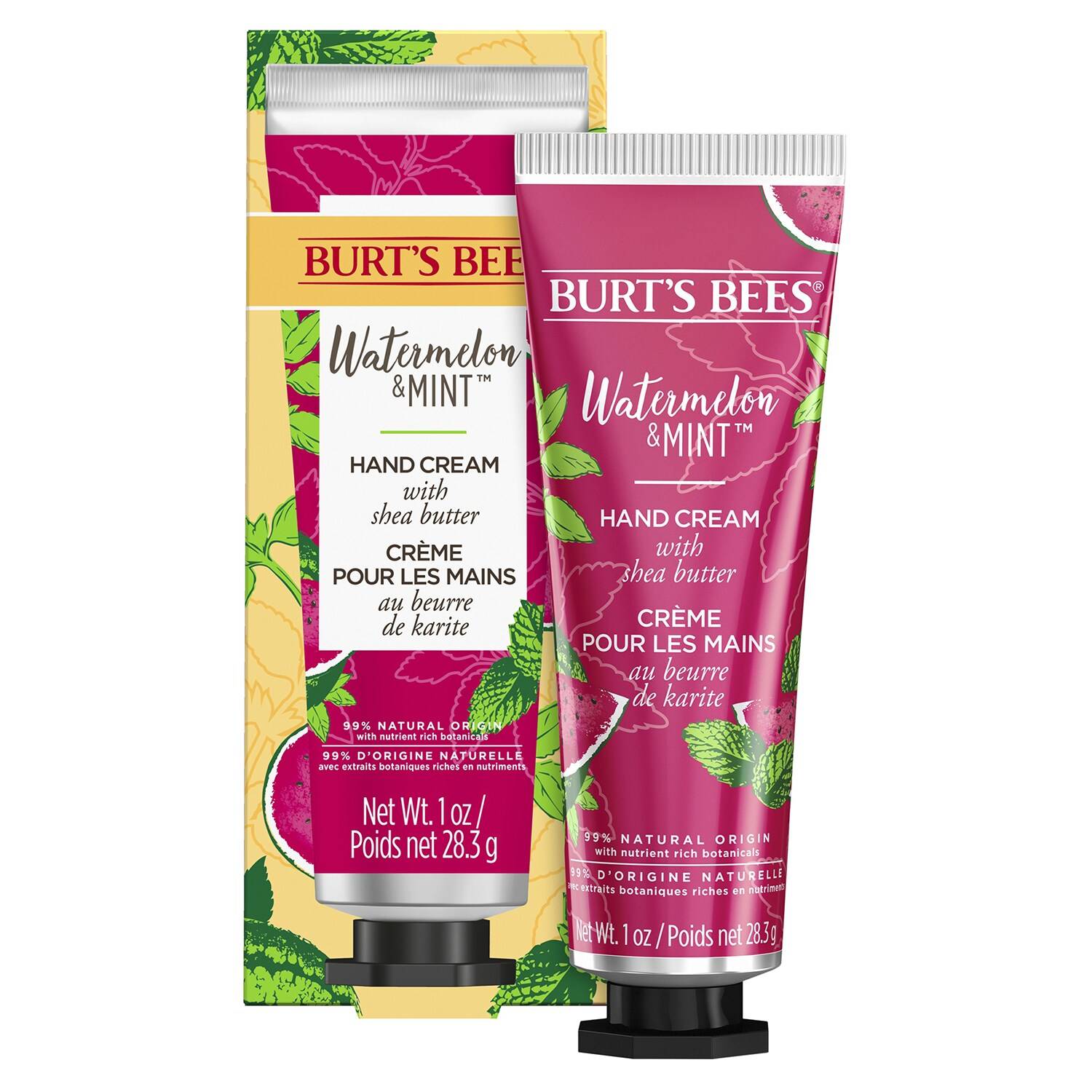 BURT'S BEES Hand Cream with Shea Butter, Watermelon & Mint 28.3g