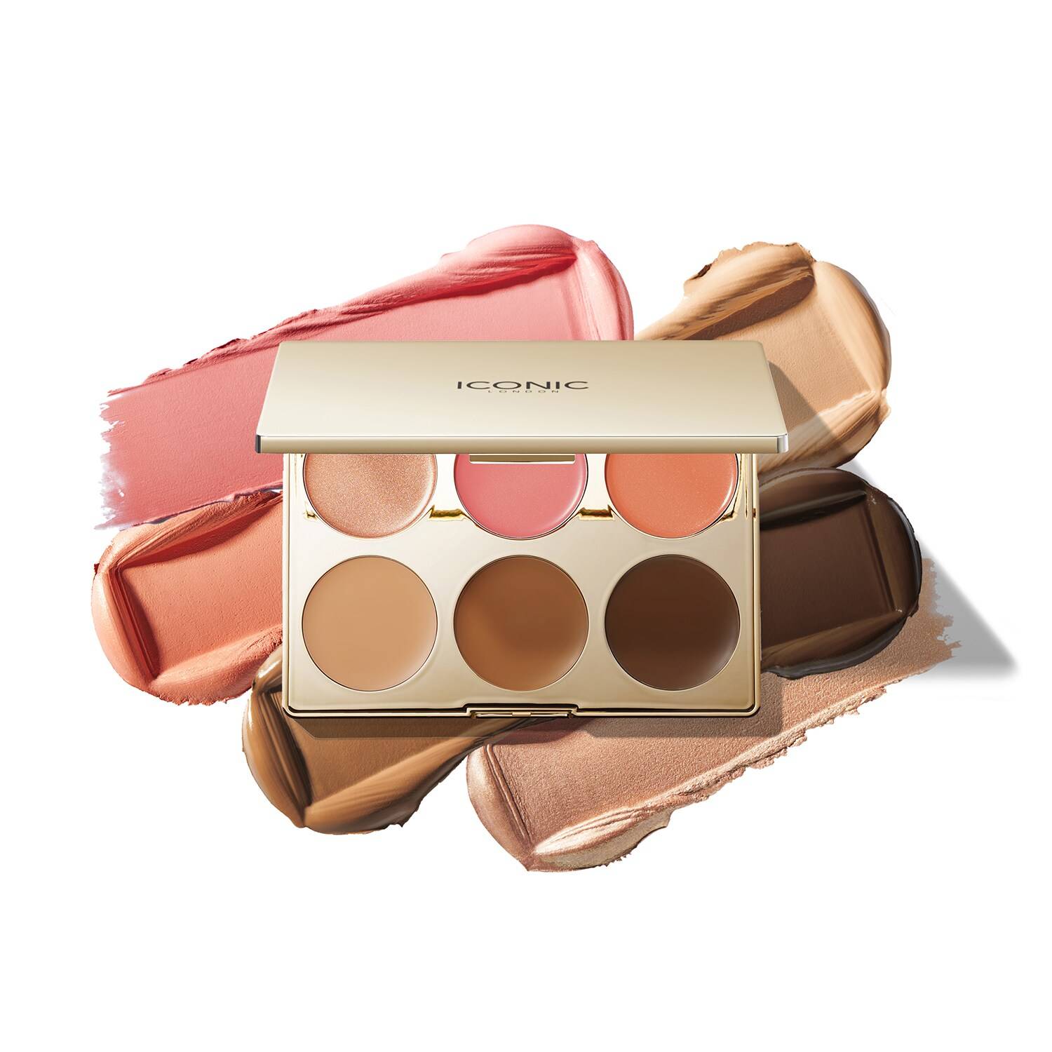 ICONIC LONDON MultiUse Blush, Bronze & Highlight Cream Palette